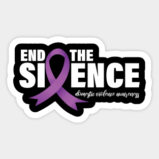 End The Silence Domestic Violence Awareness Sticker